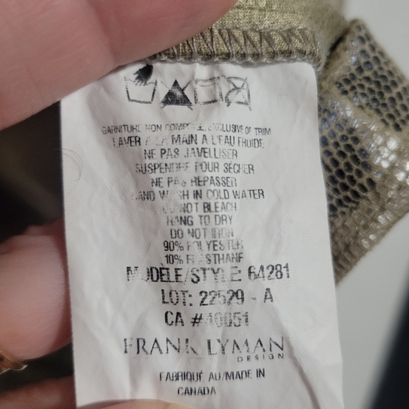 Frank Lyman Gilda zip-up jacket moto style cheetah print size 14 - Picture 4 of 11